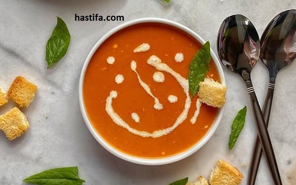 آموزش درست کردن سوپ گوجه فرنگی خوشمزه و سالم به سبک فرانسوی