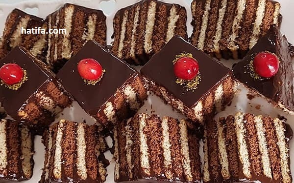 آموزش درست کردن کیک یخچالی کاکائویی خوشمزه با بیسکوییت