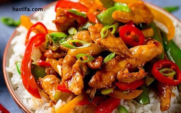 آموزش درست کردن خوراک مرغ آسیایی خوشمزه با سس ویژه