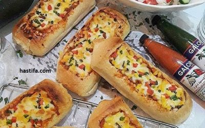 آموزش درست کردن پیتزا نان باگت ویژه با روش جدید
